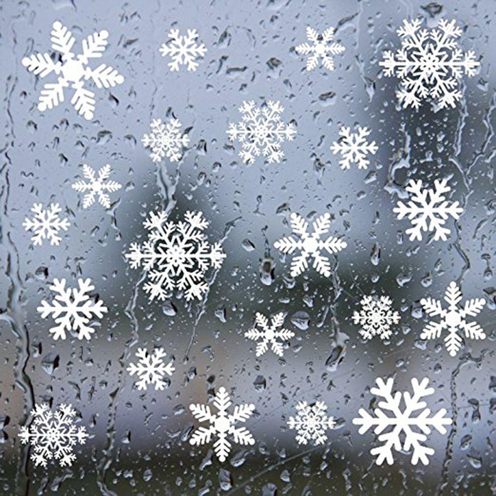 Snowflake Window Decal - 27/38 buah hadiah perlengkapan Festival Natal