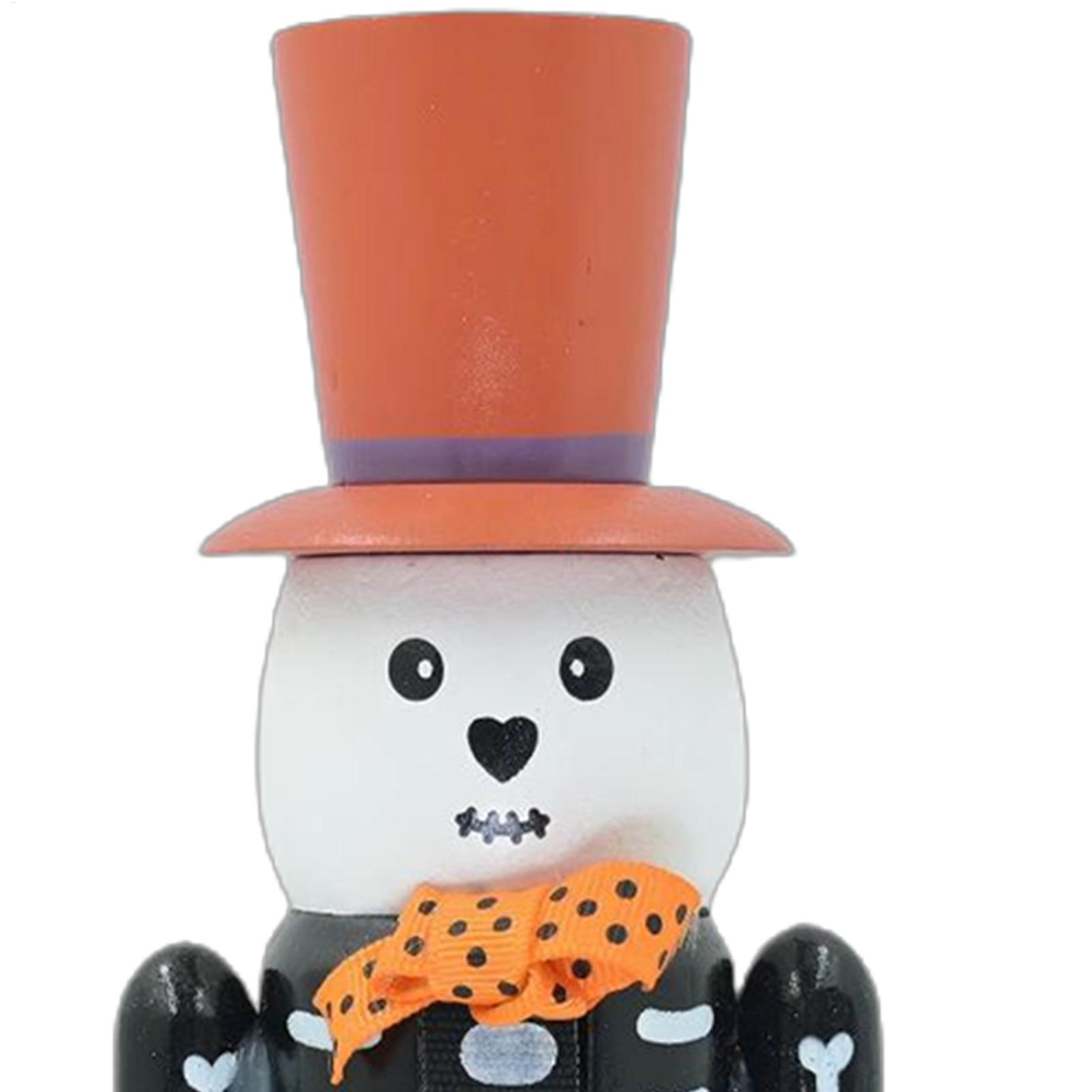 Nutcracker Figurine - Patung Nutcracker Kayu Halloween Berbentuk Tengkorak