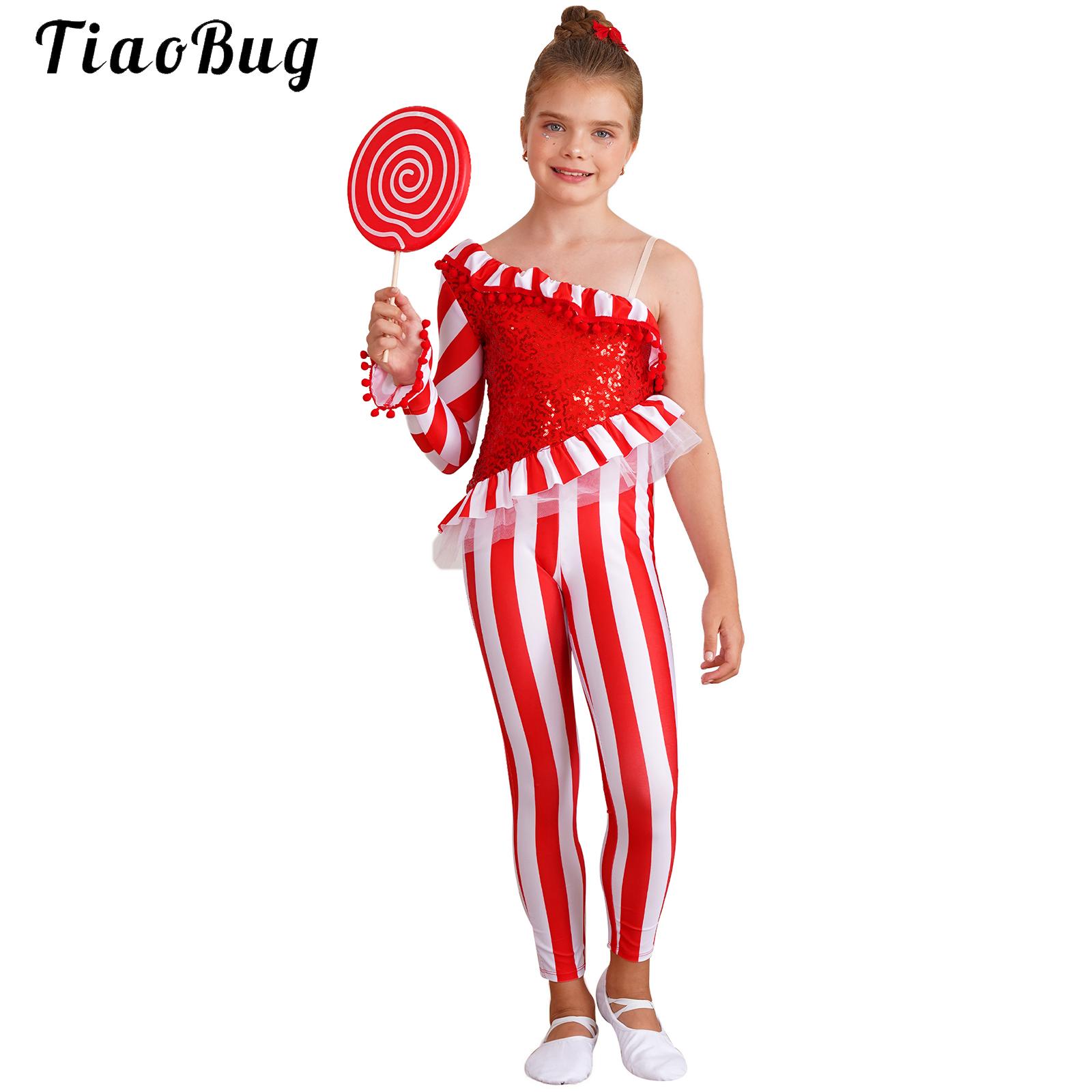 Elf Costume Christmas - Jumpsuit Tari Balet Natal Anak Perempuan,