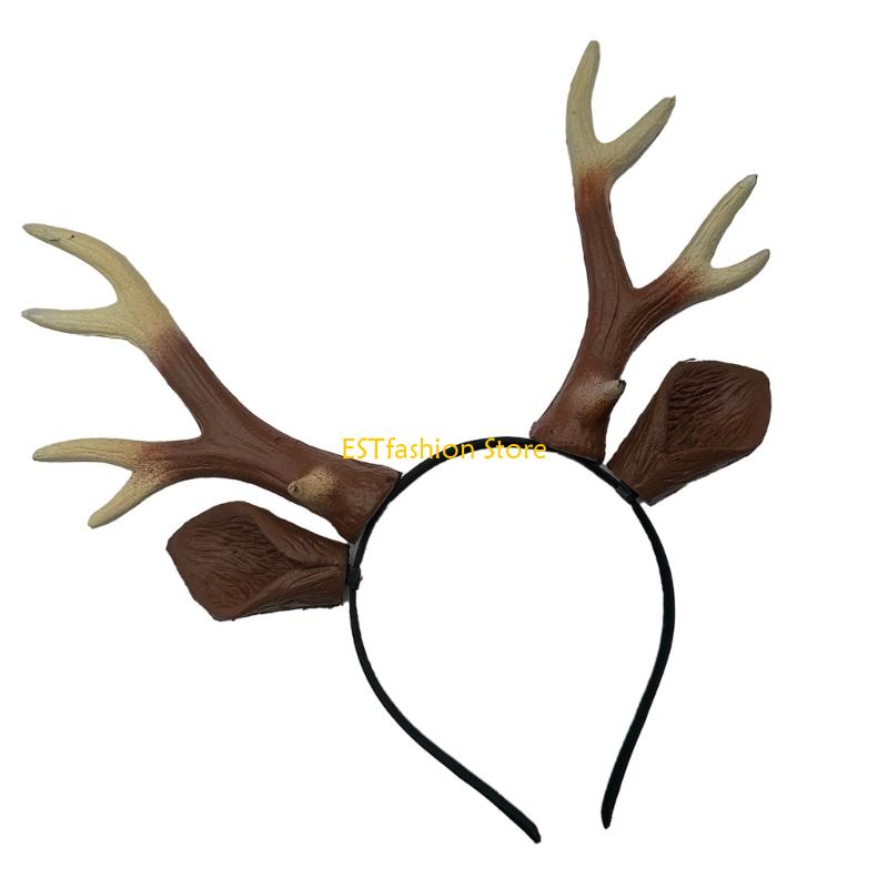 Reindeer Antlers Headband - Y5gc rusa tanduk rambut rusa rusa