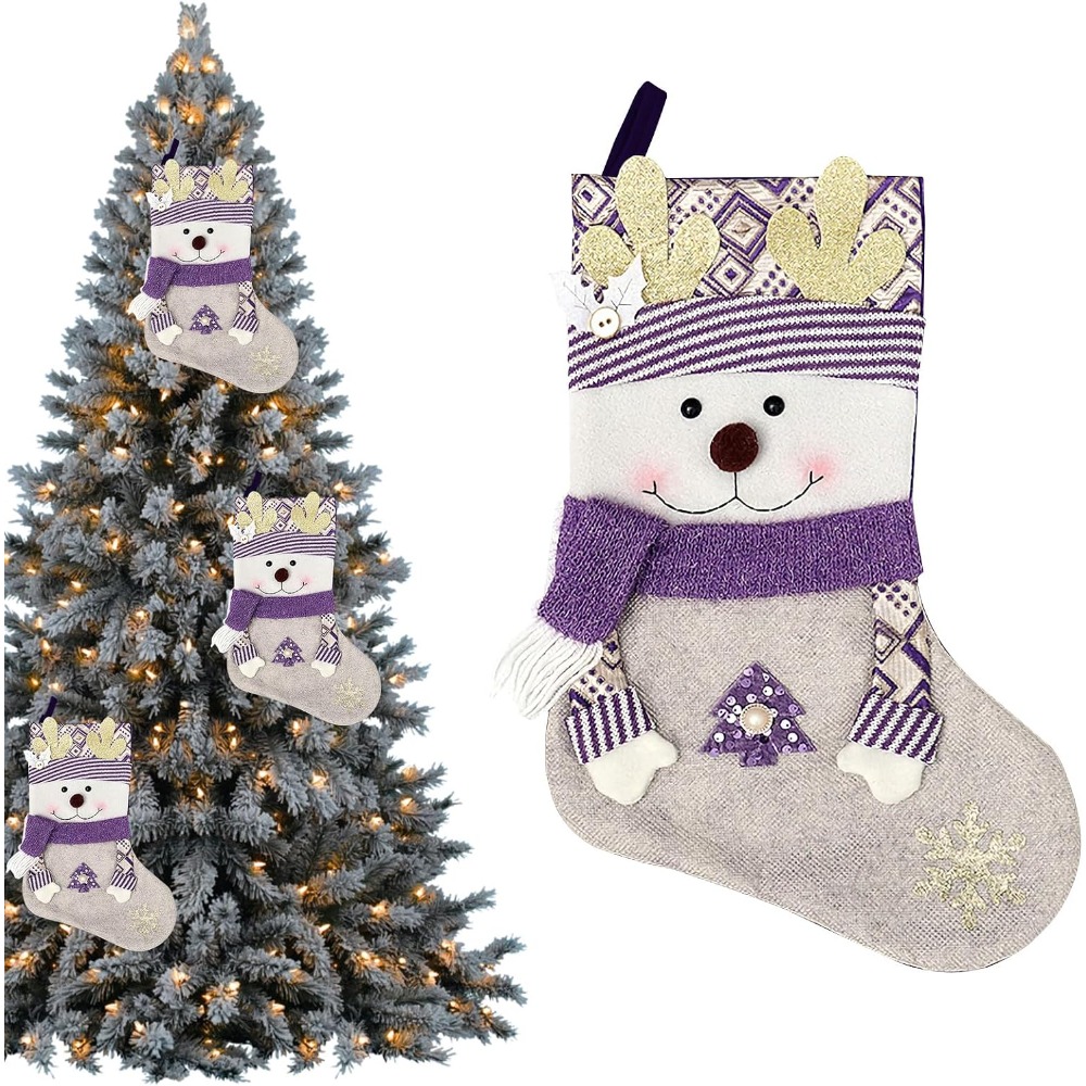Christmas Stocking Hanging - 1-4 Buah Kantong Natal Berbahan Felt