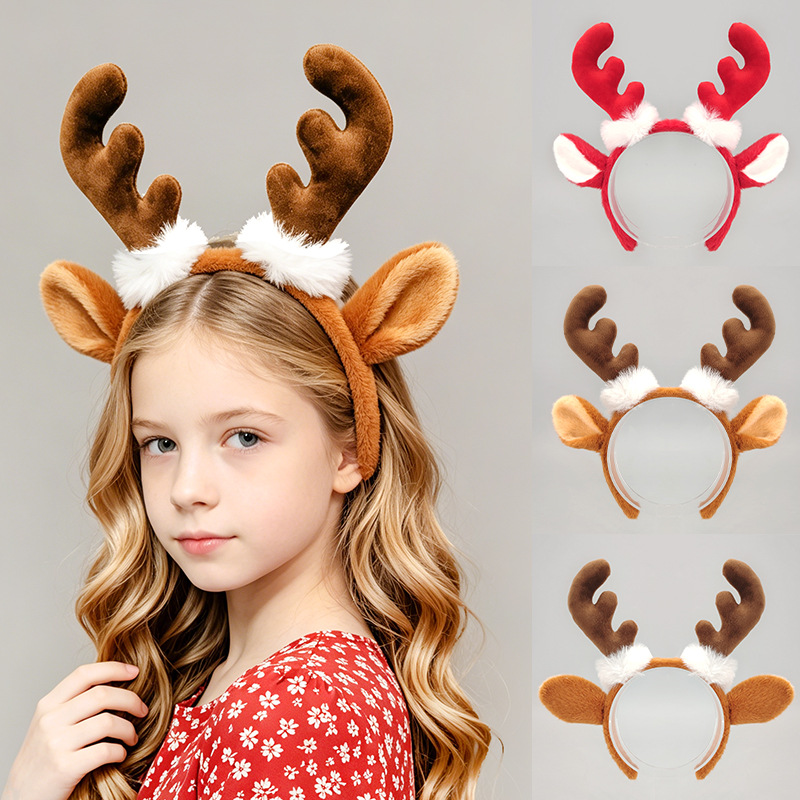 Reindeer Antlers Headband - Bando Tanduk Rusa Natal, Penutup Kepala