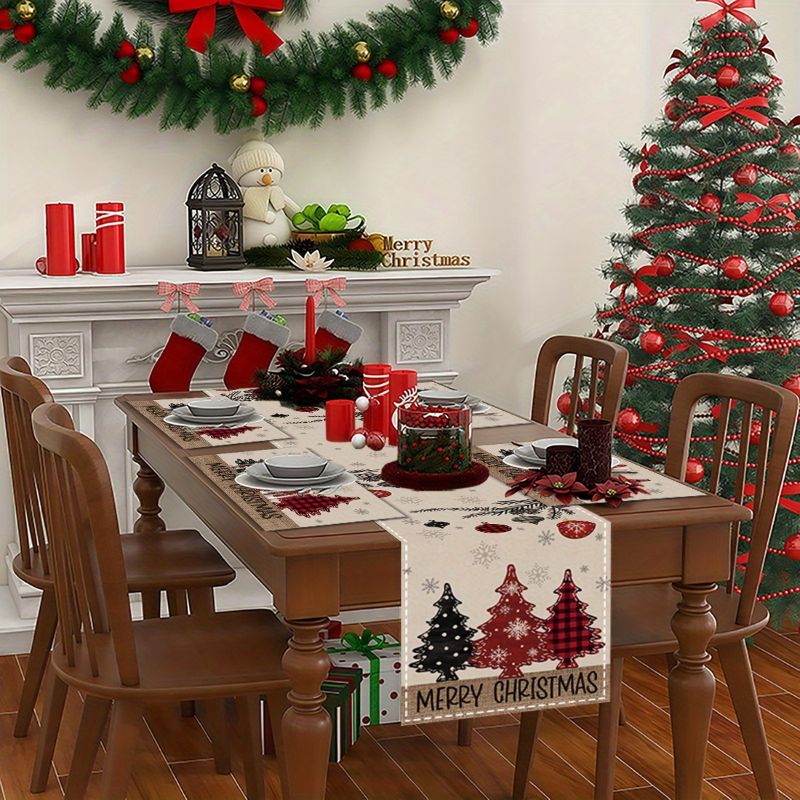Set Alas Meja Natal Gaya Ameri - Christmas Table Runner ulasan dan harga