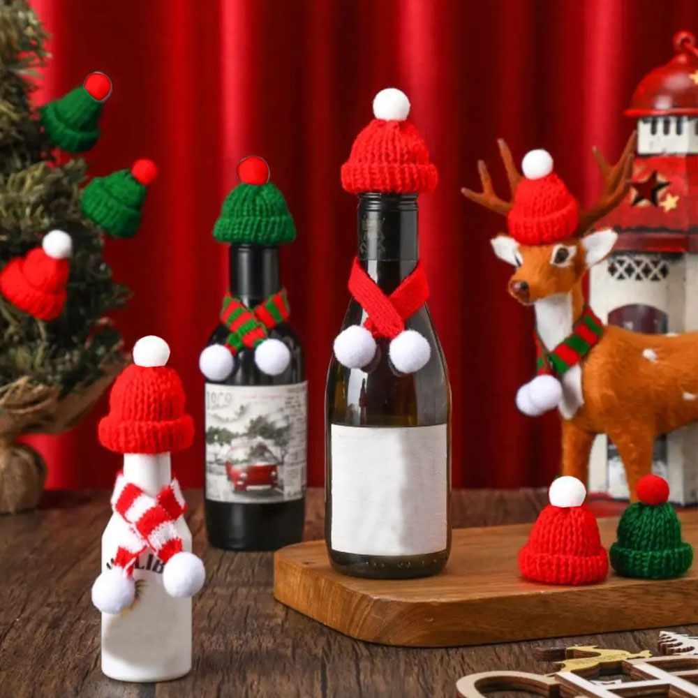 10 buah topi rajut Natal Mini  - Santa Hat Plush ulasan dan harga
