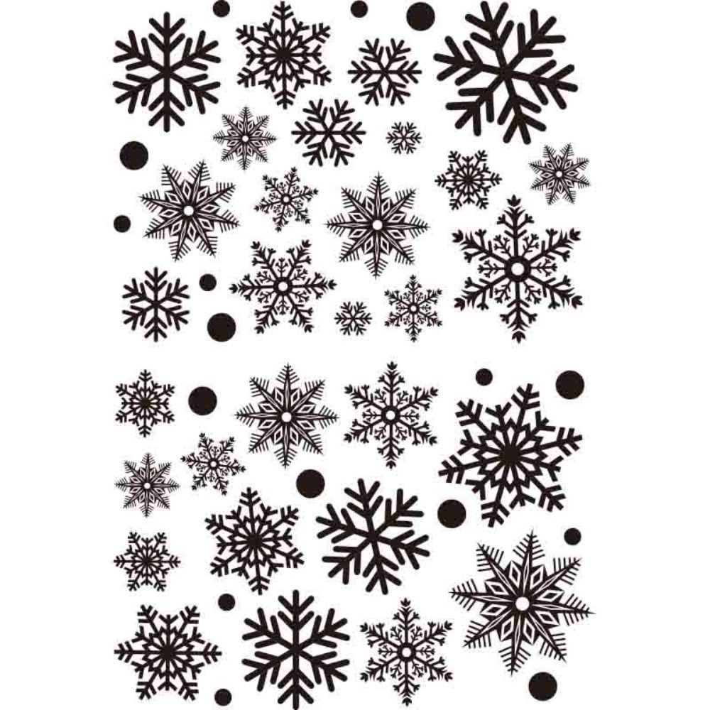 30 Buah Stiker Kepingan Salju  - Snowflake Window Decal ulasan dan harga