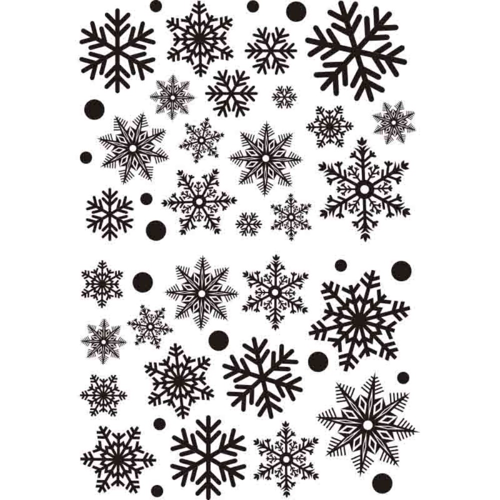30 Buah Stiker Kepingan Salju  - Snowflake Window Decal ulasan dan harga
