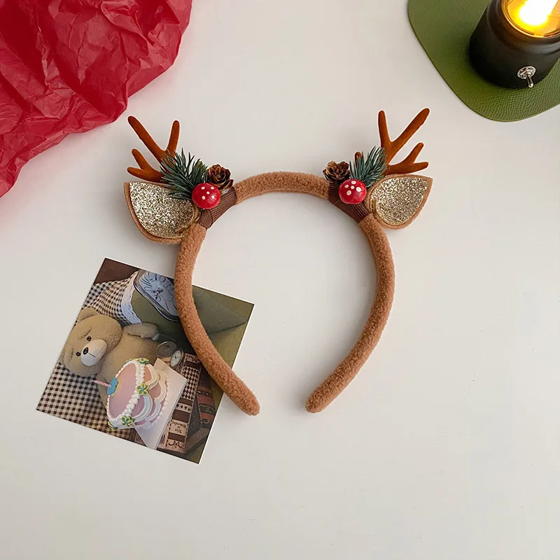 Ikat Kepala Natal Hiasan Kepal - Reindeer Antlers Headband ulasan dan harga
