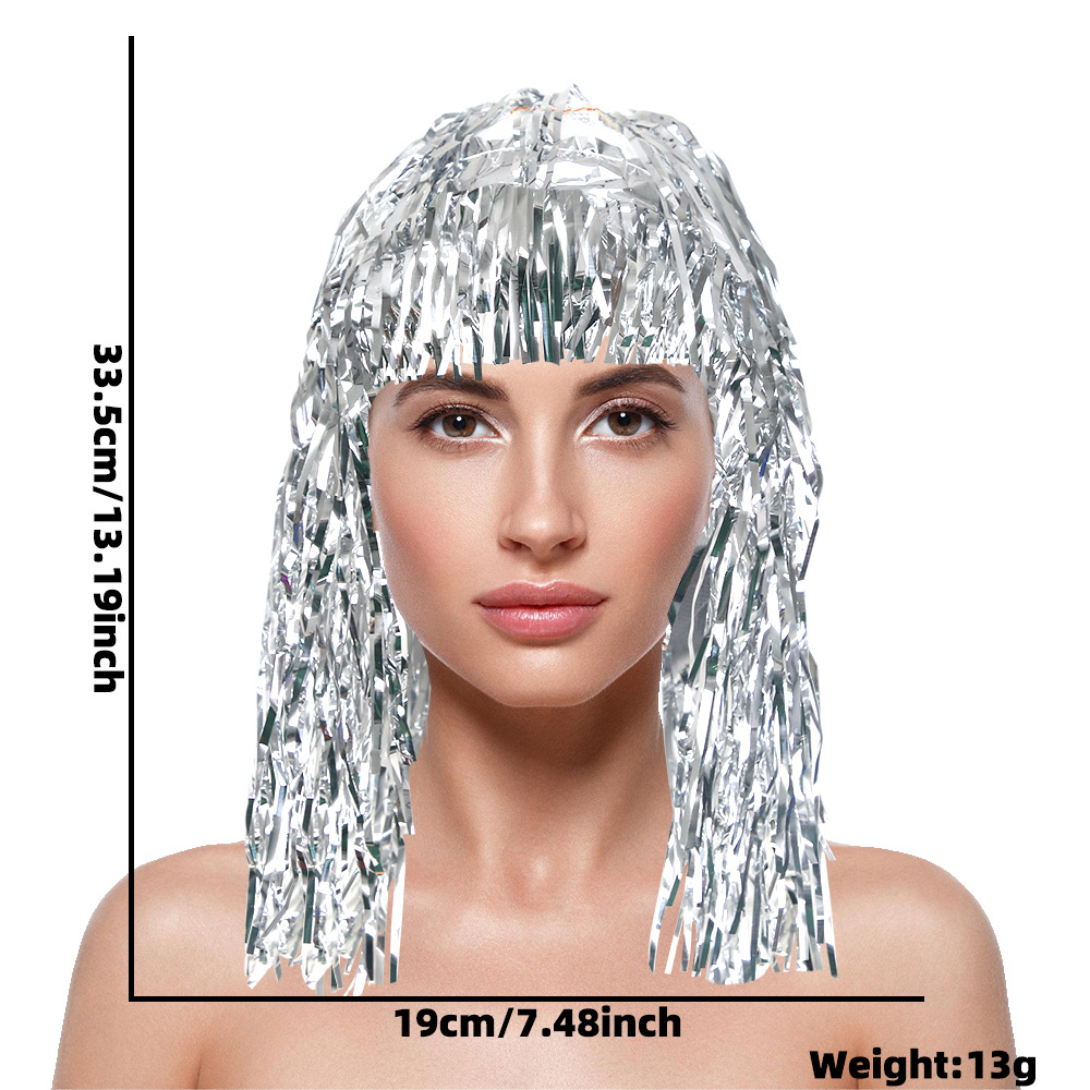 Wig Cosplay Disko Foil Tinsel  - Tinsel Garland Decoration ulasan dan harga
