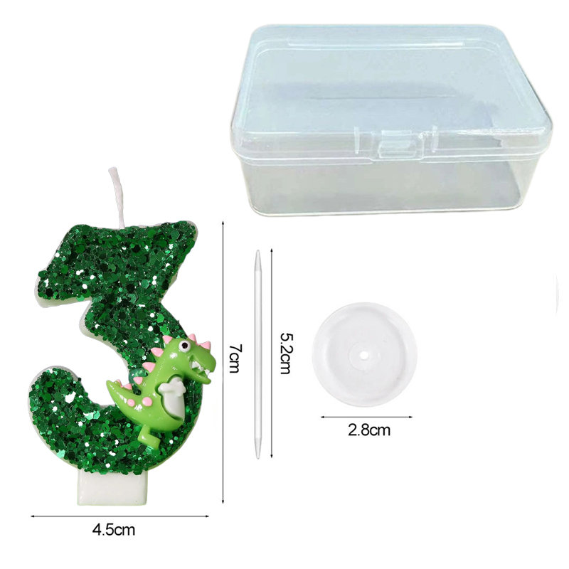 Lilin Ulang Tahun Digital Dino - Holiday Candle Set ulasan dan harga