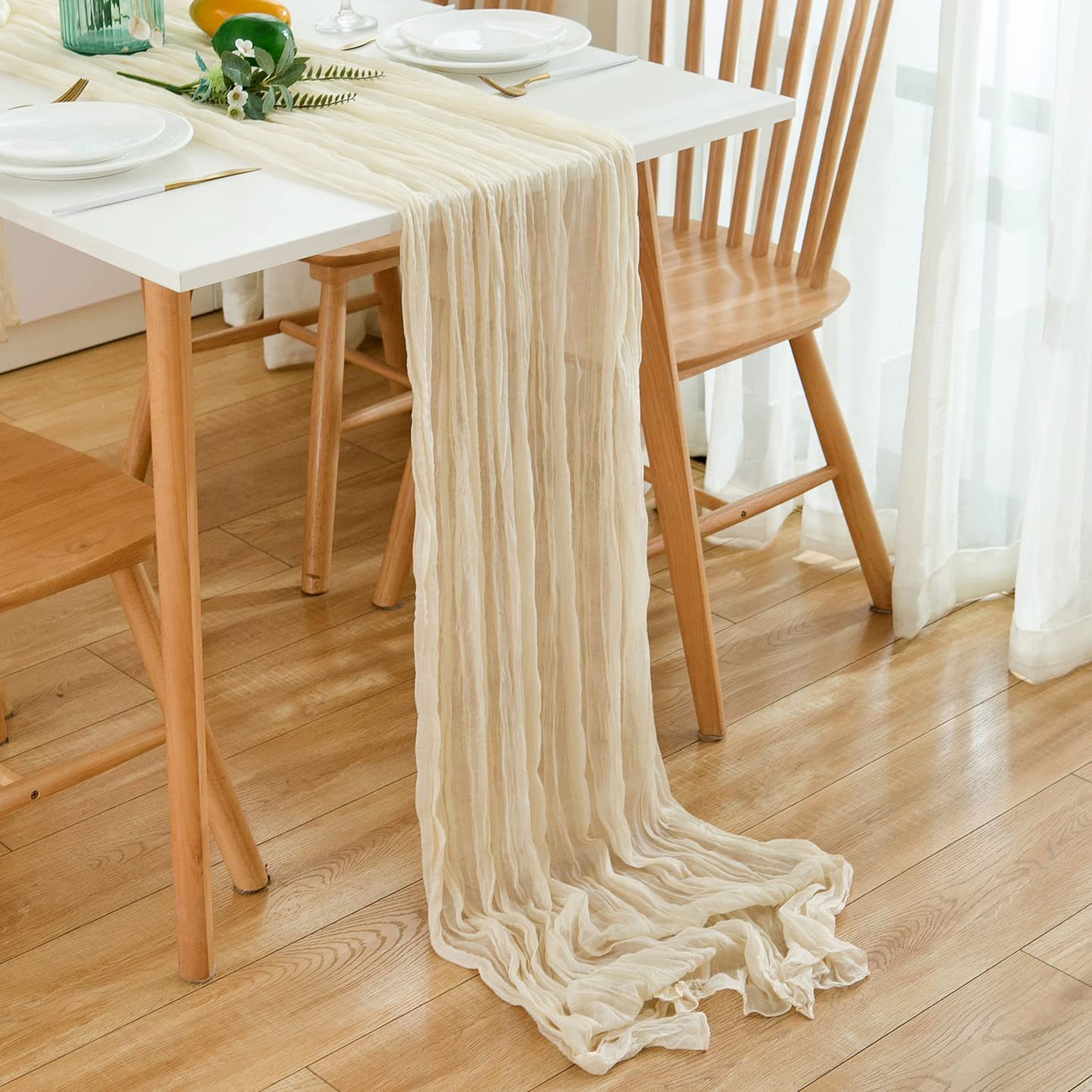 Kerut Kasa Taplak Meja Kain Ti - Christmas Table Runner ulasan dan harga