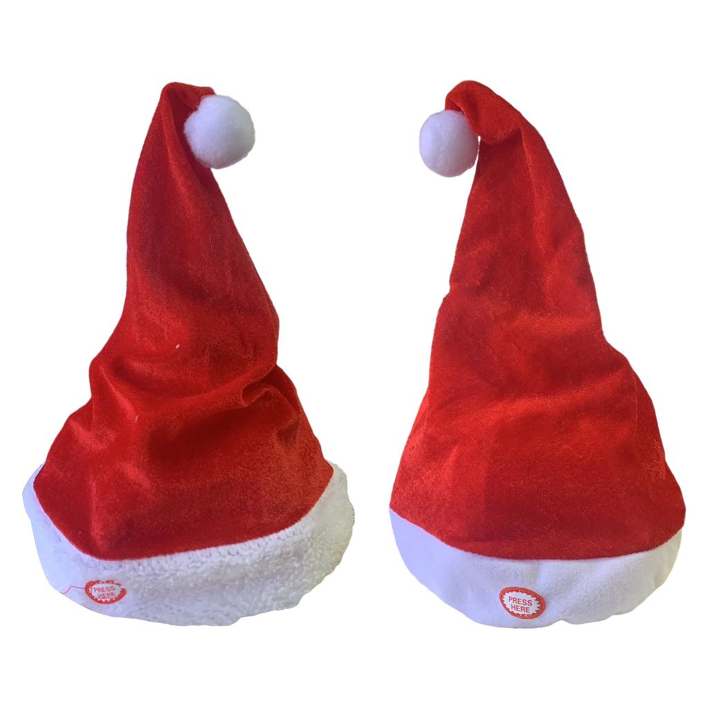 Topi Santa menari bernyanyi, d - Santa Hat Plush ulasan dan harga