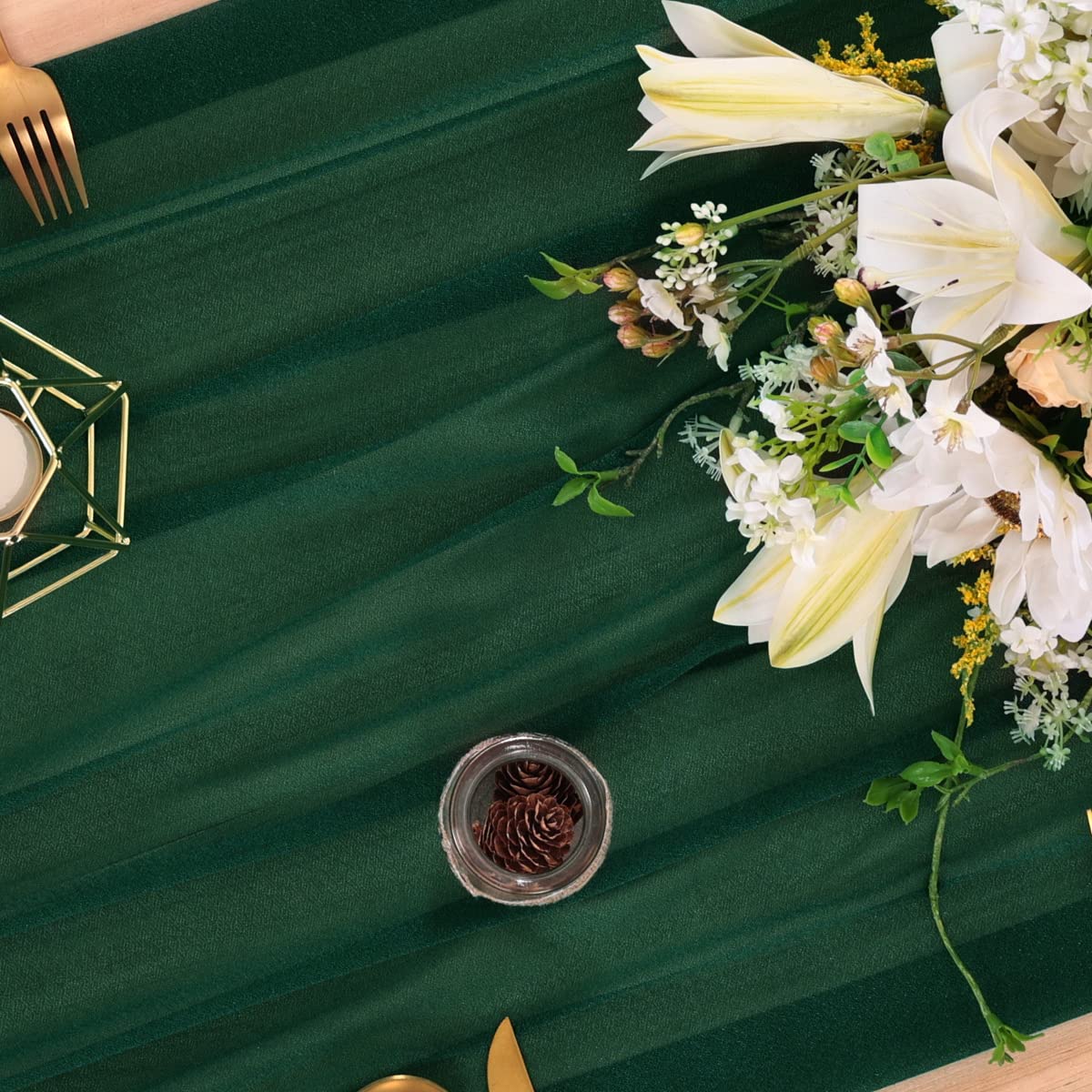 Taplak meja sifon Nude tipis k - Christmas Table Runner ulasan dan harga