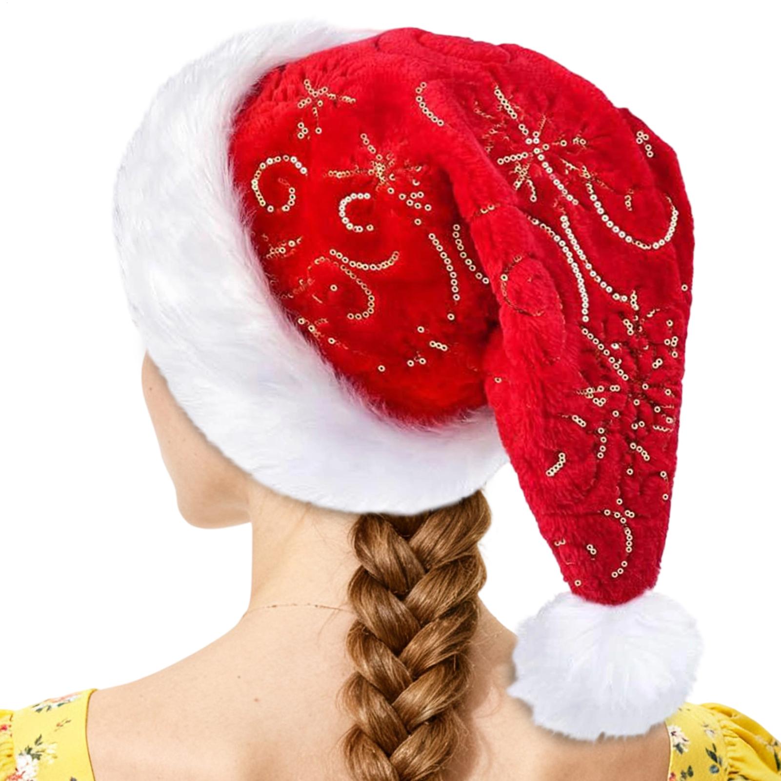 Topi Natal Mewah Topi Santa Kl - Santa Hat Plush ulasan dan harga