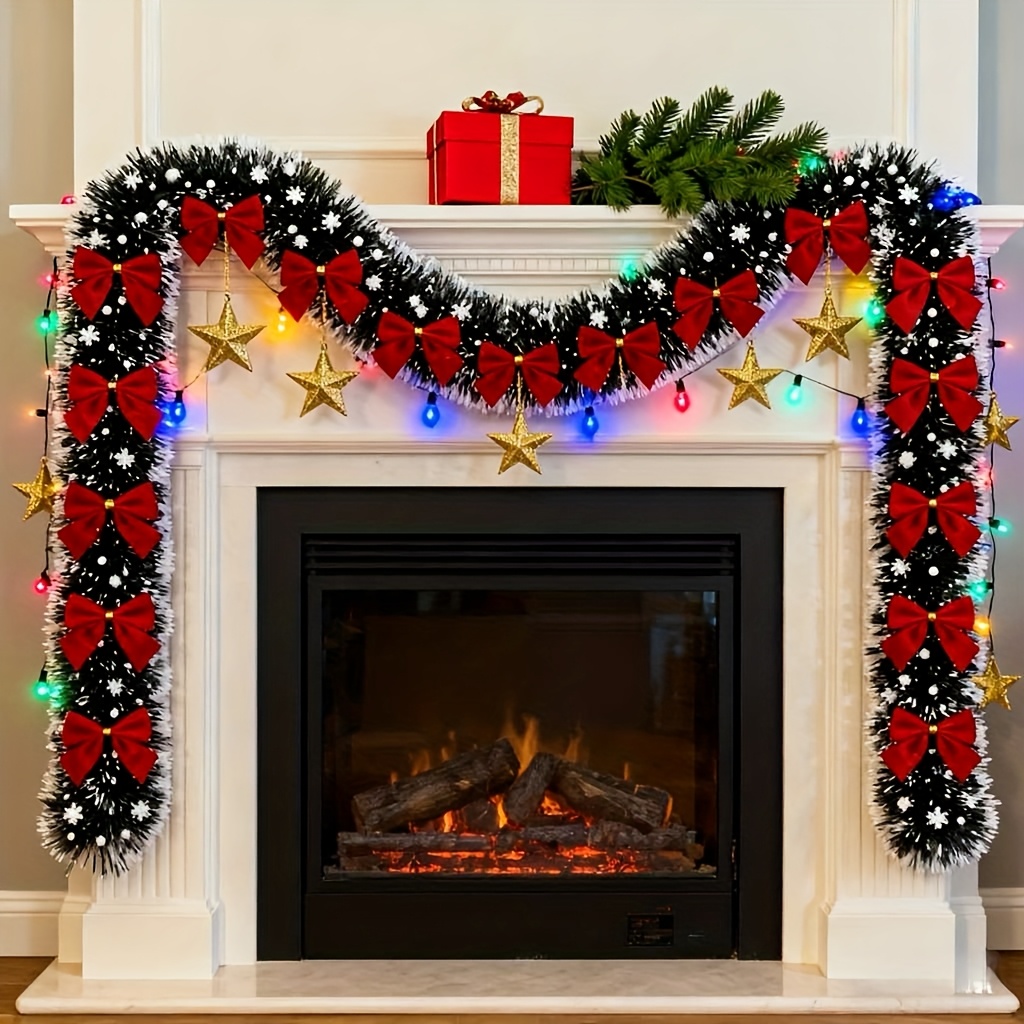 Karangan Natal Buatan dengan H - Tinsel Garland Decoration ulasan dan harga