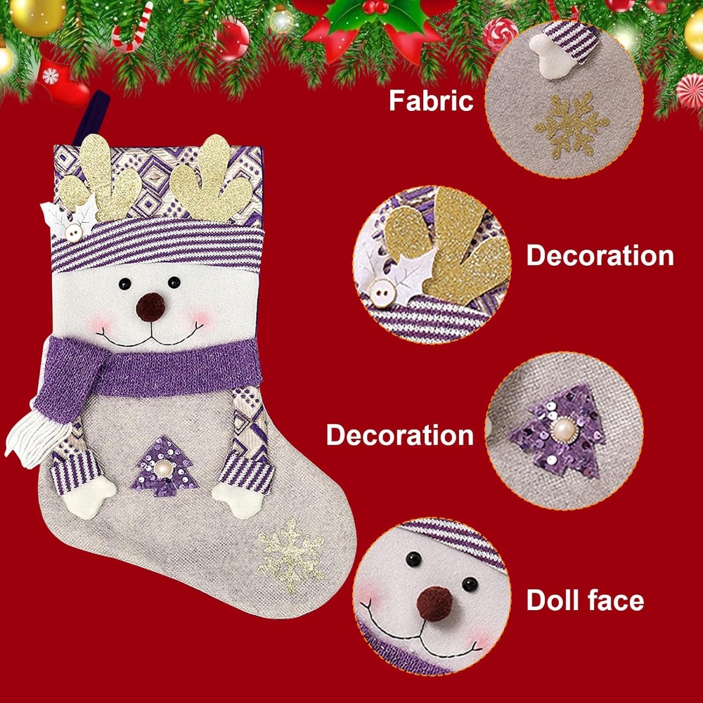 1-4 Buah Kantong Natal Berbaha - Christmas Stocking Hanging ulasan dan harga