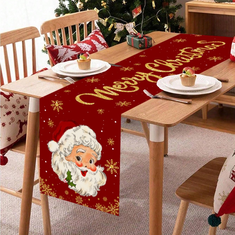Taplak Meja Natal Dekorasi Sel - Christmas Table Runner ulasan dan harga