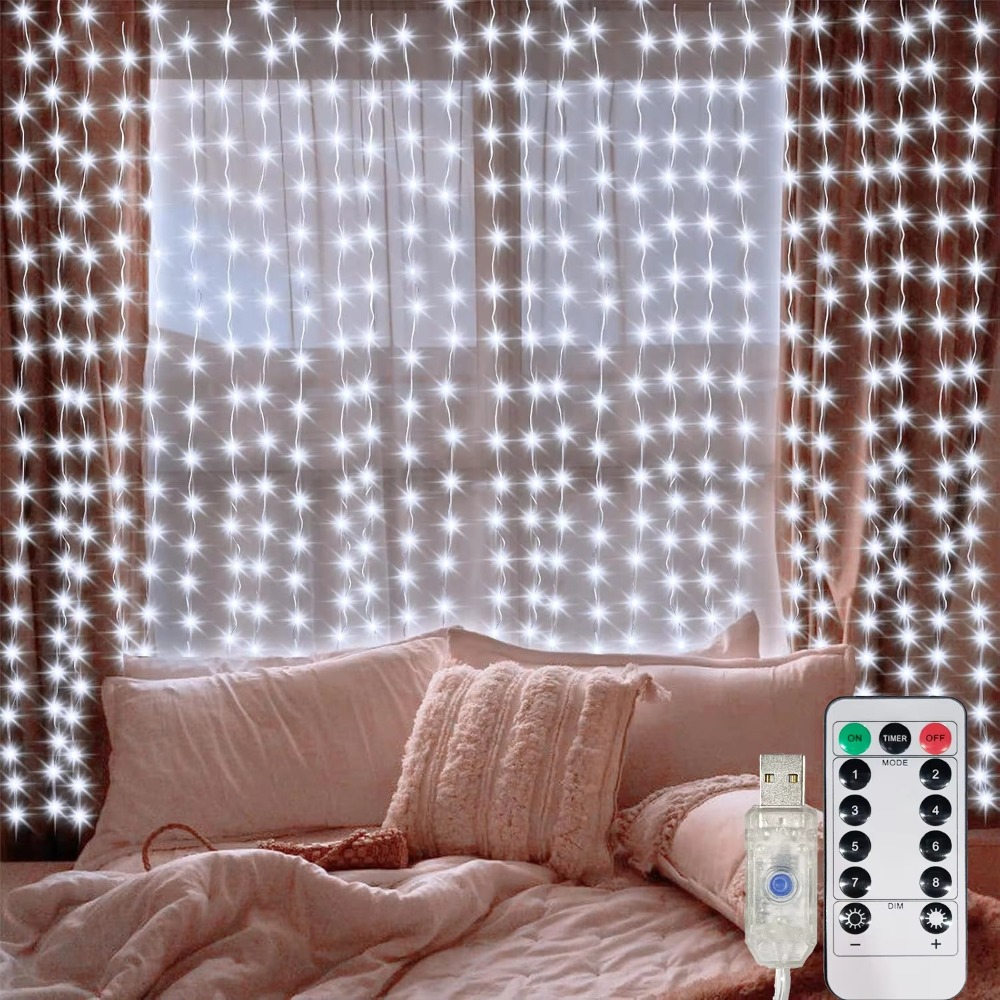 Lampu Tirai LED Garland USB de - Led Fairy String Lights ulasan dan harga