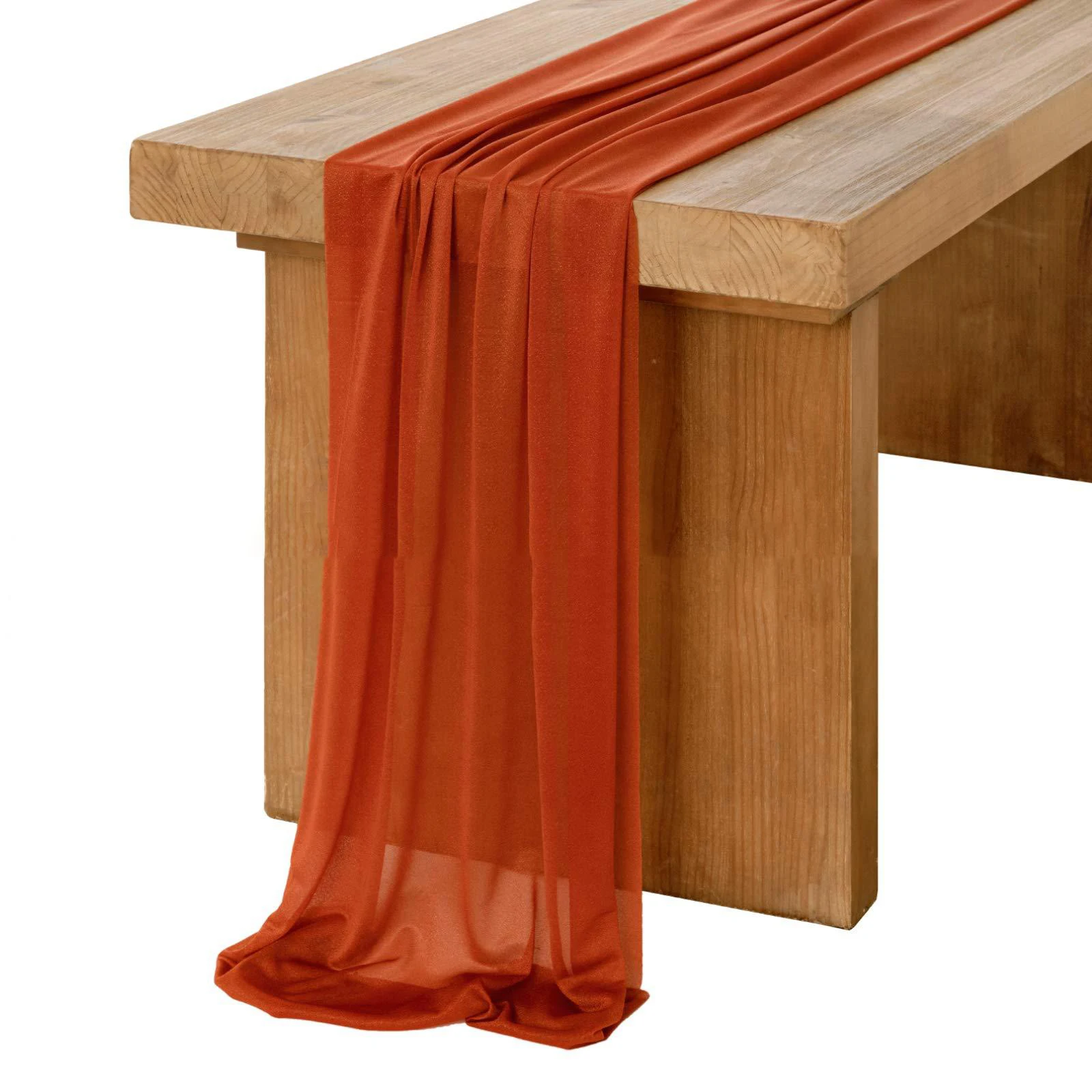 Taplak meja sifon putih Semi t - Christmas Table Runner ulasan dan harga