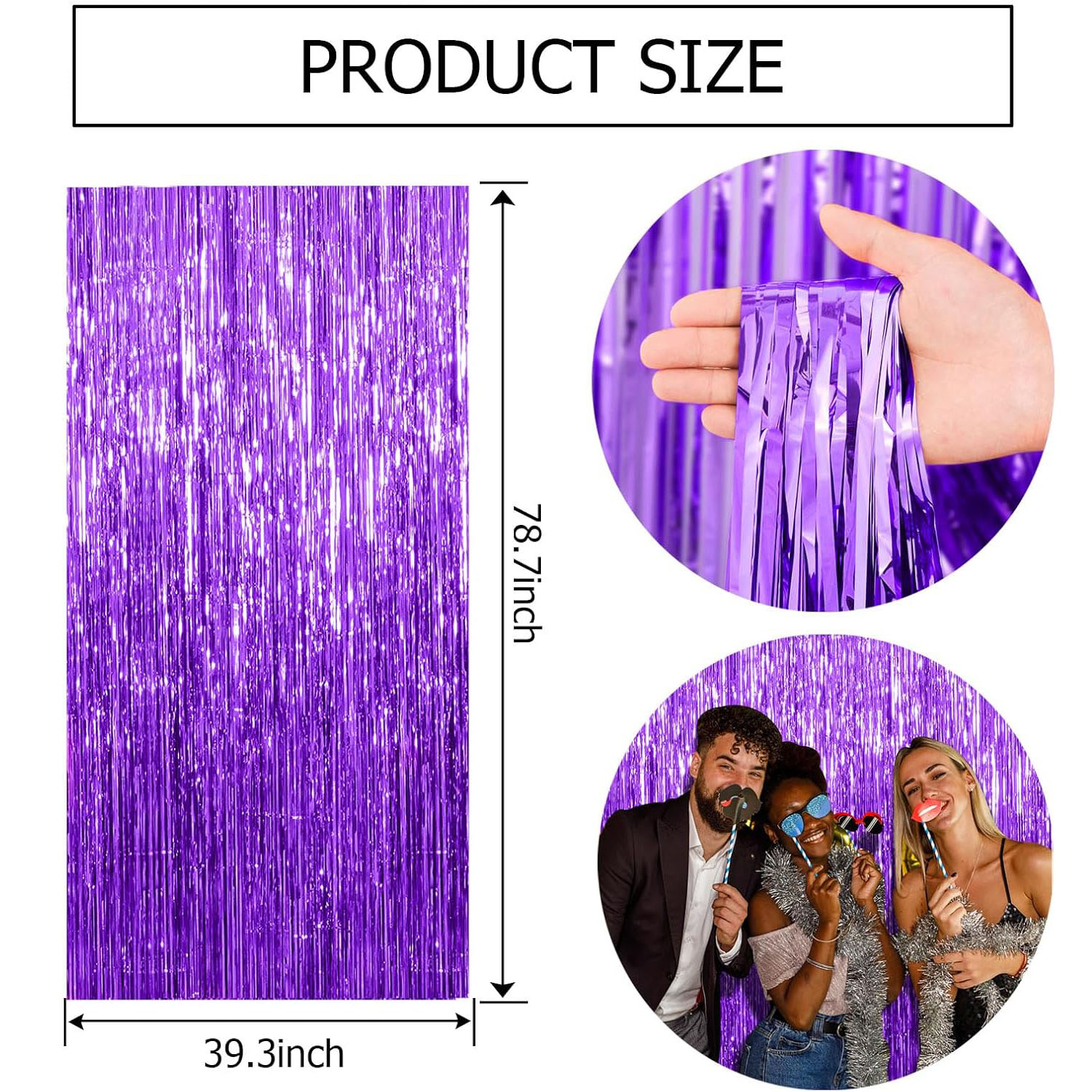 2 Pcs Hiasan Latar Belakang Un - Tinsel Garland Decoration ulasan dan harga