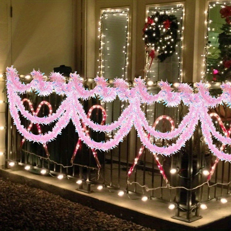 Garland Natal Pink 13Ft, Dekor - Tinsel Garland Decoration ulasan dan harga
