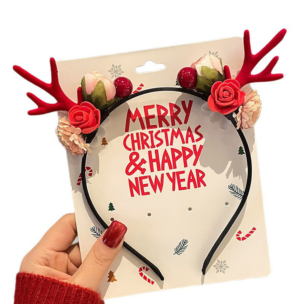 Aksesoris Rambut Lucu Ikat Kep - Reindeer Antlers Headband ulasan dan harga