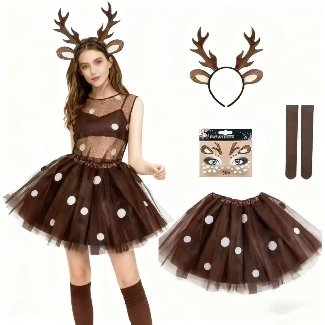 Set Kostum Rusa Kutub: Ikat Ke - Reindeer Antlers Headband ulasan dan harga
