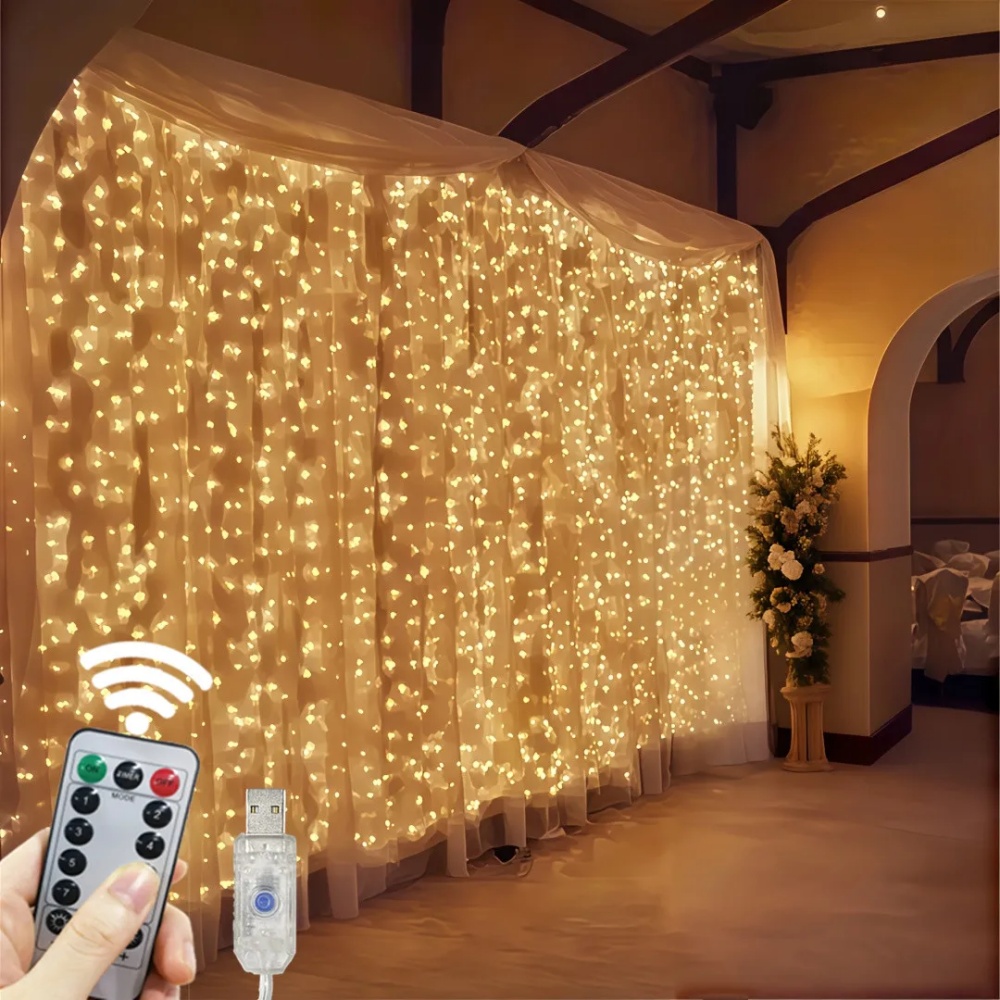 Lampu Tali Tirai LED 3/6M USB  - Led Fairy String Lights ulasan dan harga