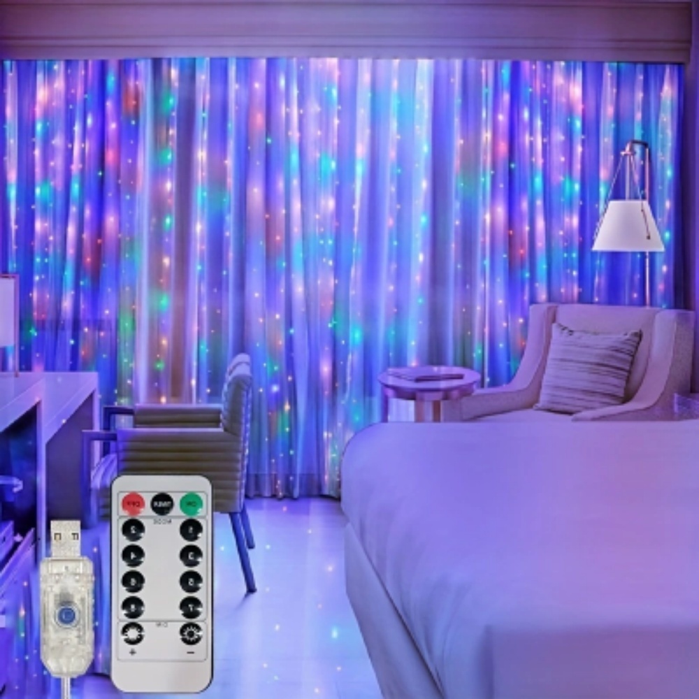 Lampu Tali Tirai LED 3/6M USB  - Led Fairy String Lights ulasan dan harga